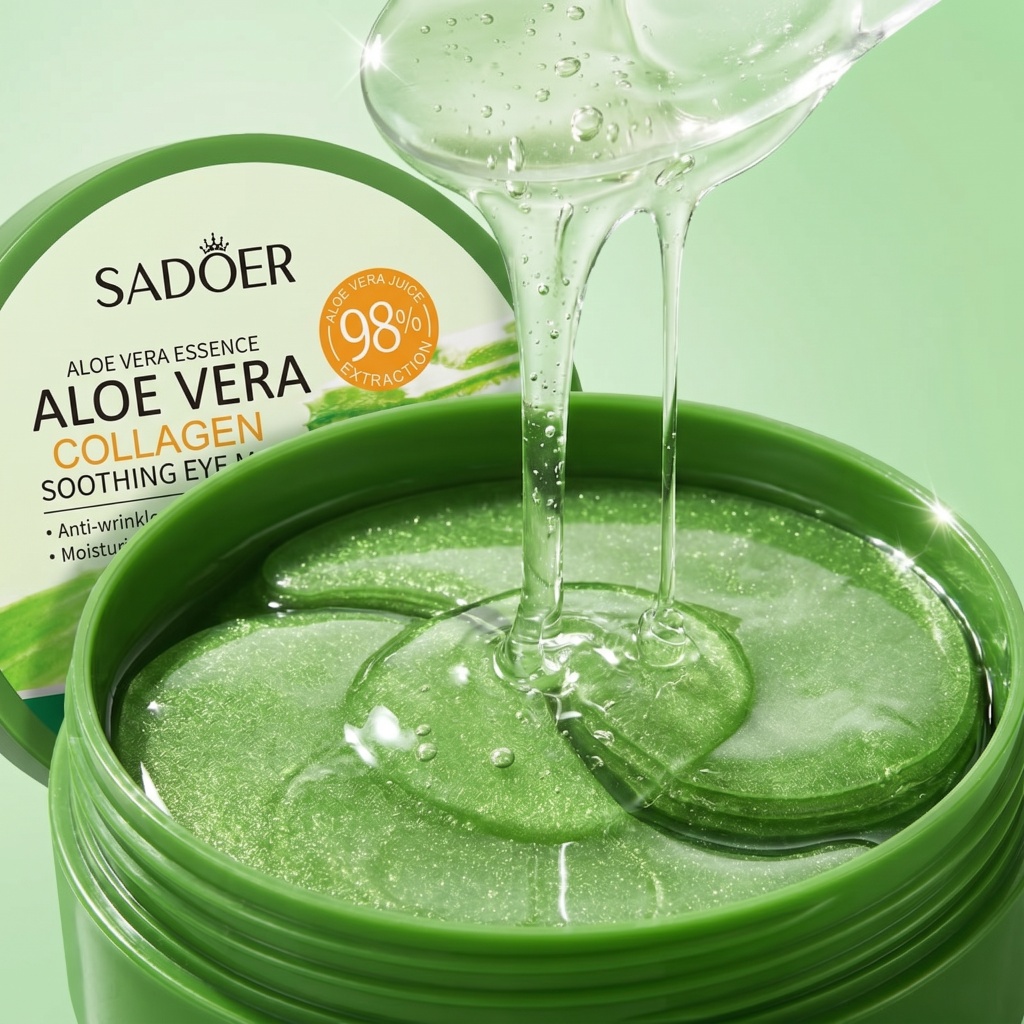 Sheet Mask Collagen - 60 adet Aloe Vera Kollajen Göz